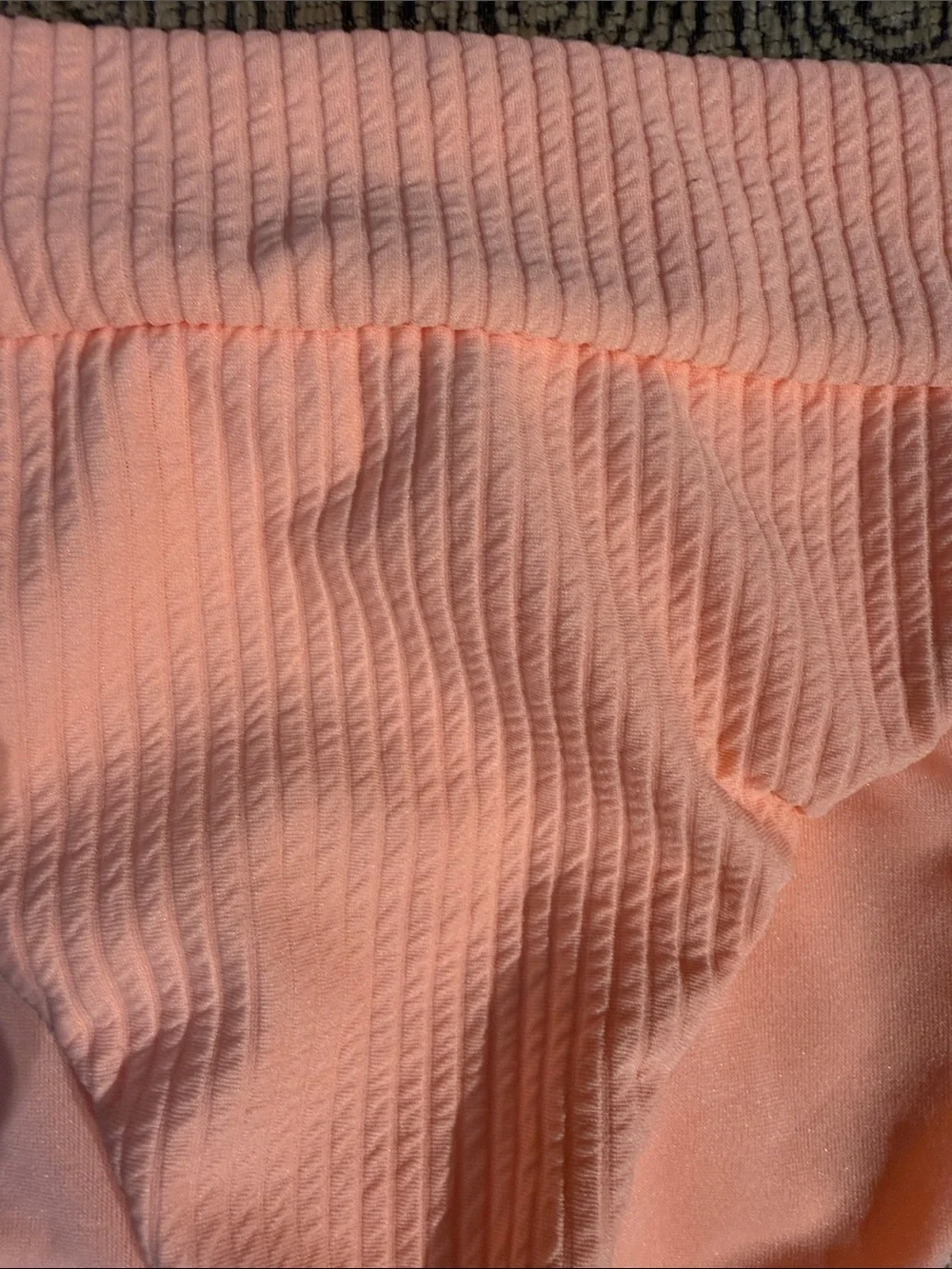Billabong Peach Ribbed Knot-Front Bikini - Picture 2 of 5